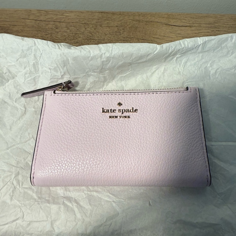 NWT Kate Spade Small Slim Bifold Jackson Wallet Color Serendipity Pink